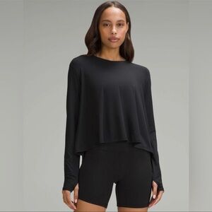 Lululemon modal relaxed  Black Long Sleeve Top 8